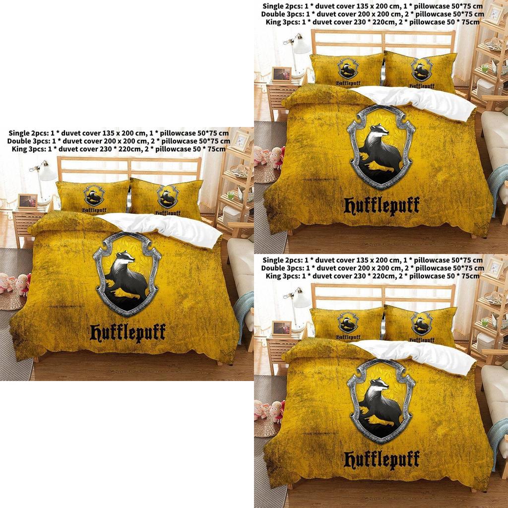 High Definition Digital Printed 3-piece Bed Sheet Set For Us Size Beds Modern Minimalist Style Bedding