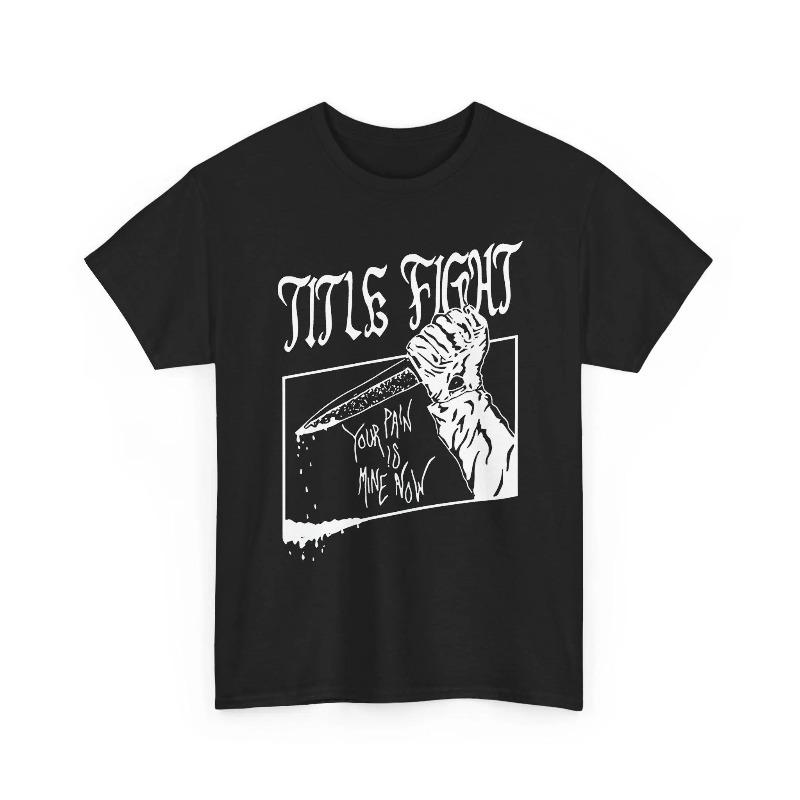 Футболка группы Title Fight Хардкор Панк Графическая футболка Летняя Свободная и дышащая футболка Топ для мужчин и женщин S