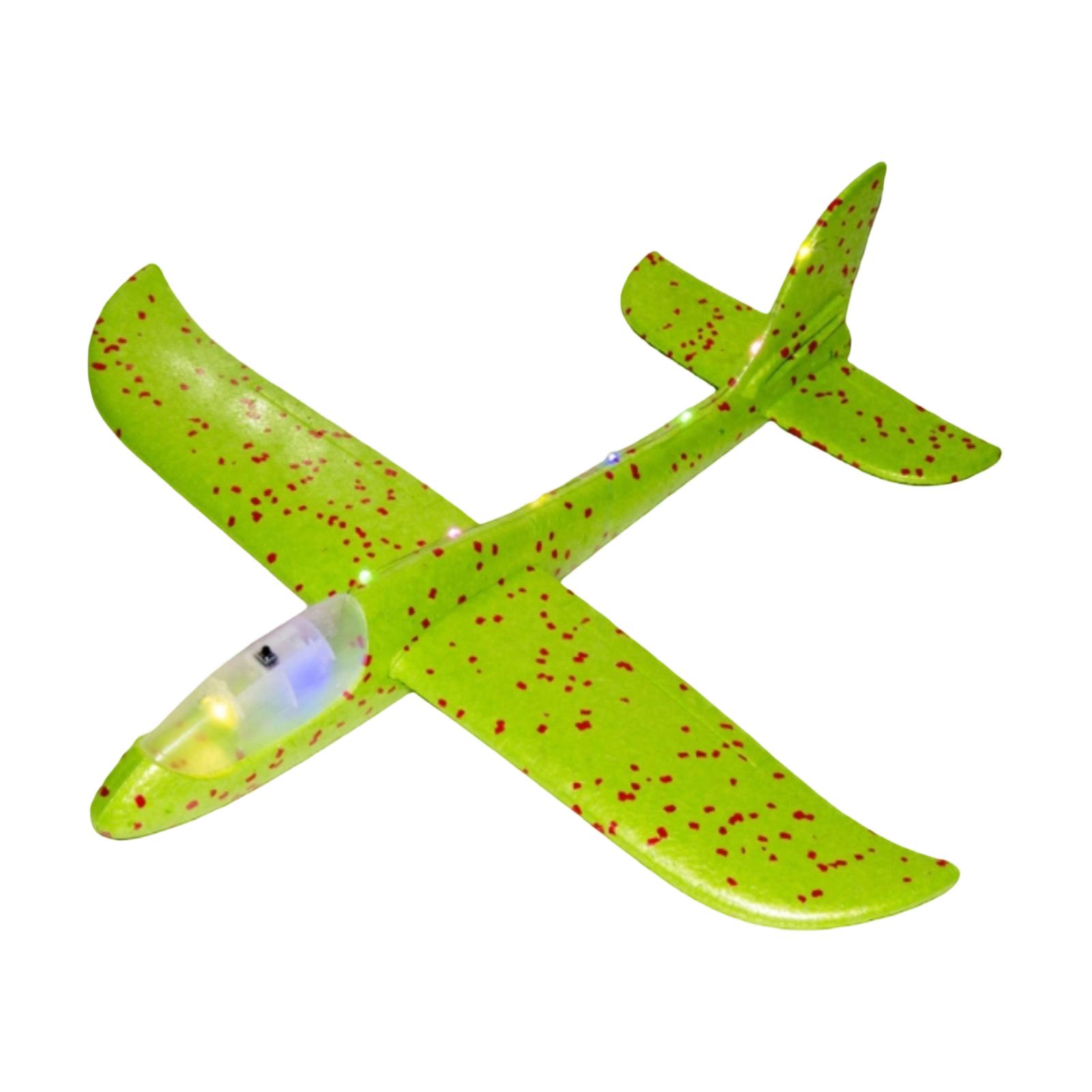 

Hand- Foam Airplane, Stunt Glider, Children s Toy, Large Size(48cm Full Body Light-Up Model) One Size зелёный
