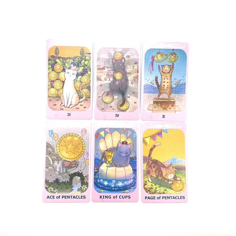 Dreaming Cat Tarot Cards Deck With Nonwoven Bag For Tarot Enthusiasts And Collectors
