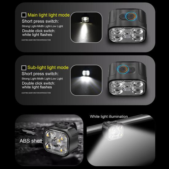 Ultra Bright Bike Light High Lumens Waterproof Rechargeable Non-Dazzling Simple Installation Bike Headlight Tail Light Set