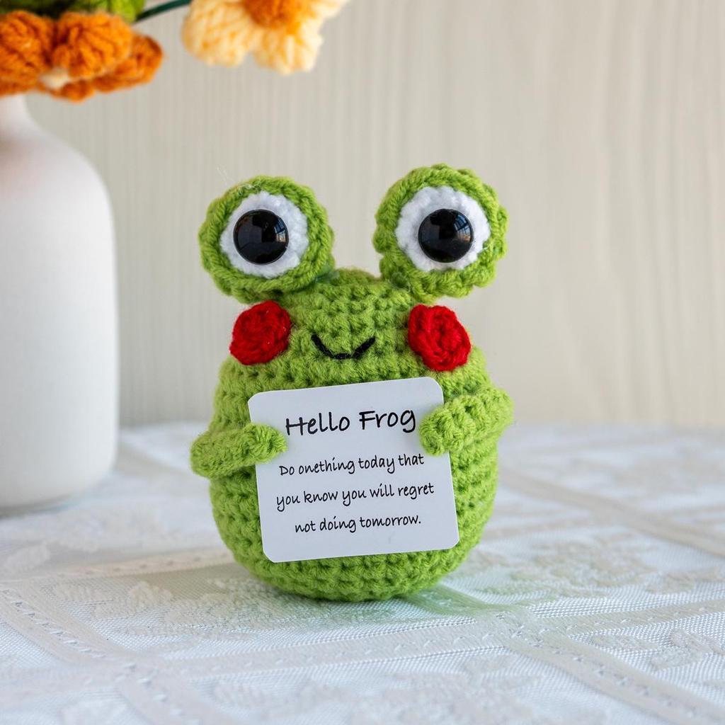 Cute Crochet Frog Toy - Fun Animal Gift
