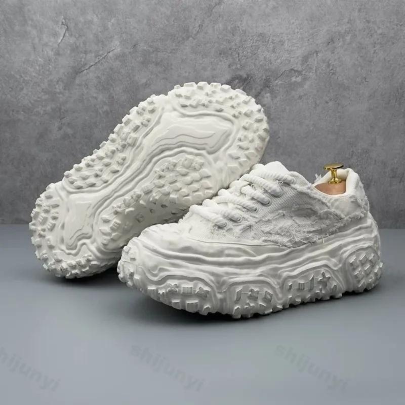 Men Sneakers Casual Shoes Blue Canvas Lace-Up Mens Shoes Fashion Vulcanize Shoes High-quality Walking Sneakers Zapatillas Hombre