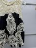 Nanyou Retro French Lace Color Block Sleeveless Vest Top