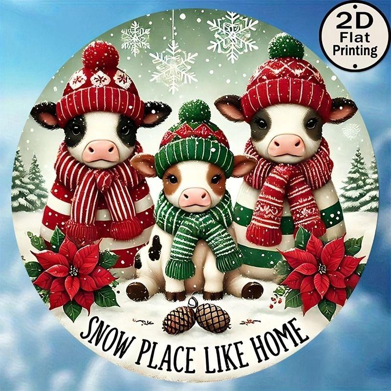 2D Flat Hanging Decorative Metal Sign Hand Painted Art