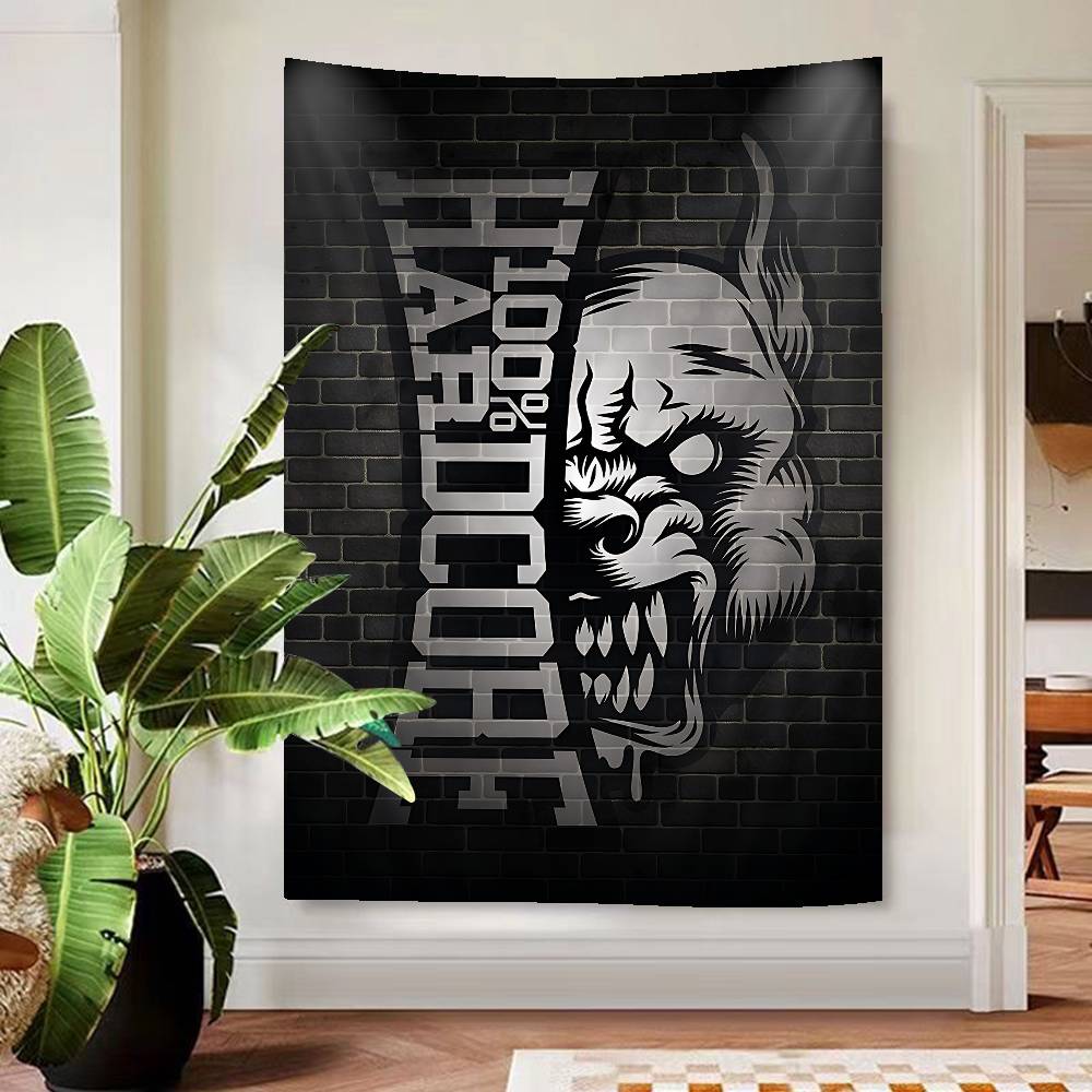 100 Hardcore Dog To The Bone Cartoon Tapestry Wall Hanging Decoration Household Home Decor
