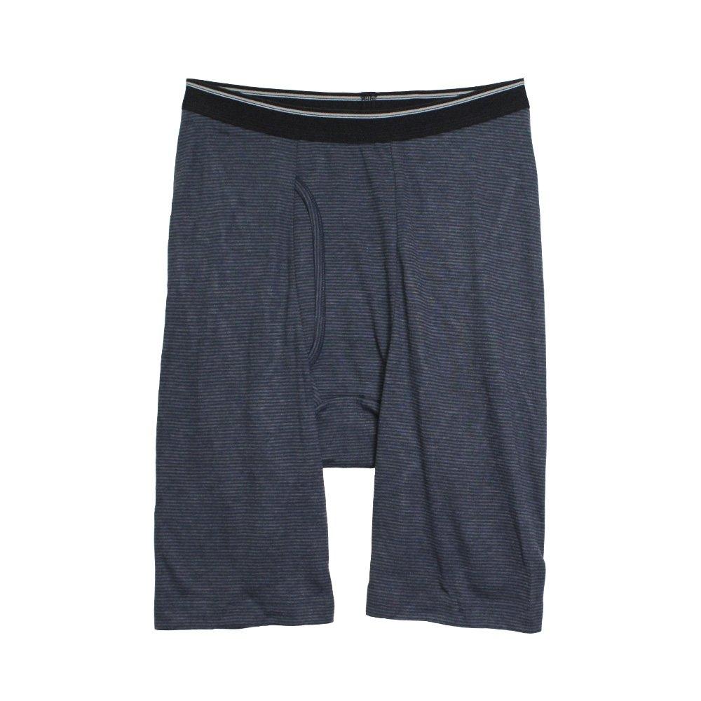 

Boxer Warm Long Front Loose Navy Moku L [Gunze] Shorts, Pants, Boxers, Opening, Design, Border, Men s,