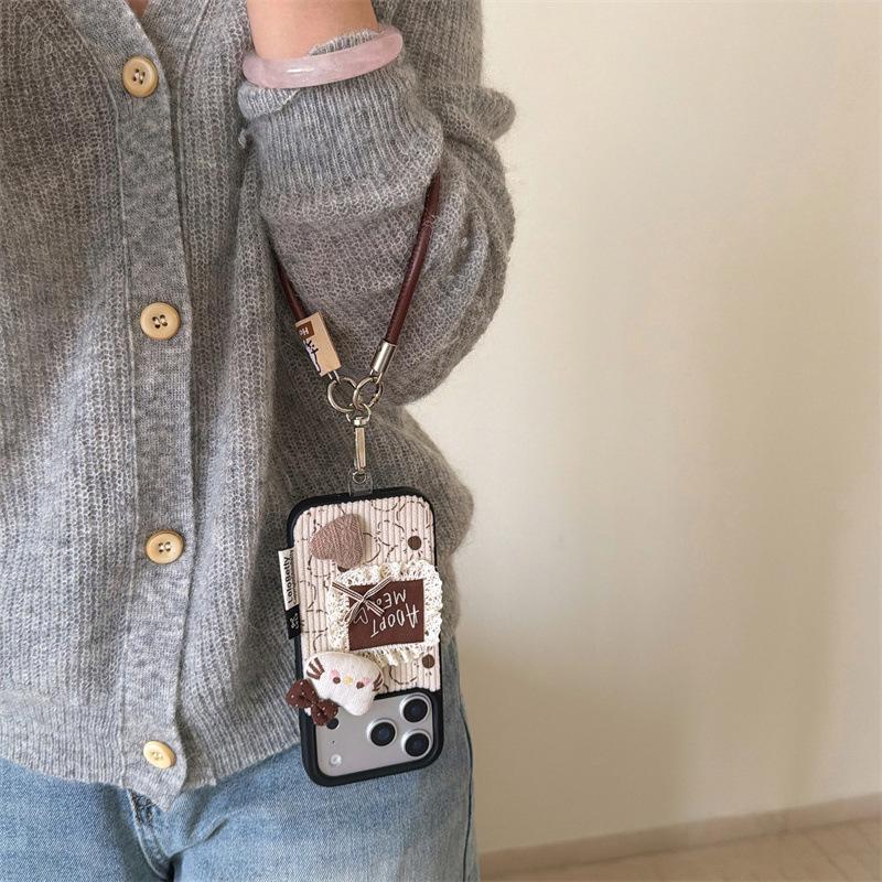 Floral 3D Heart Cat Head iPhone 17/16 Pro Max/15/14 Autumn/Winter Case
