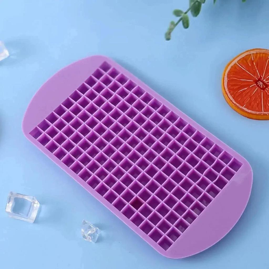 160 Grid Mini Silicone Ice Tray Ice Cubes Foldable Ice Mold Ice Breaker Ice Grid Tray Small Square Mold Ice Maker Silicone Mold
