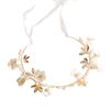 Tiara de Guirlanda de Flores Super Fada - Coroa de Noiva Estilo Mori Girl com Véu de Casamento Coreano Doce