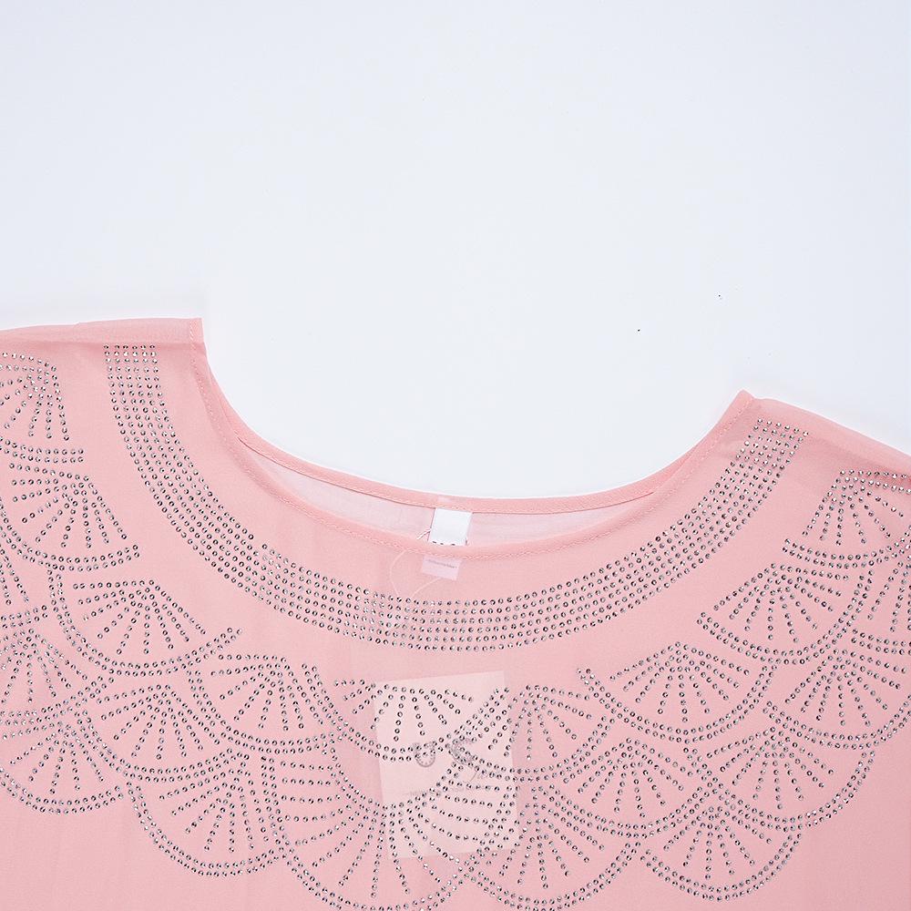 Afrikanisches Chiffon-Zweiteiler-Kleidset für Damen in Übergröße