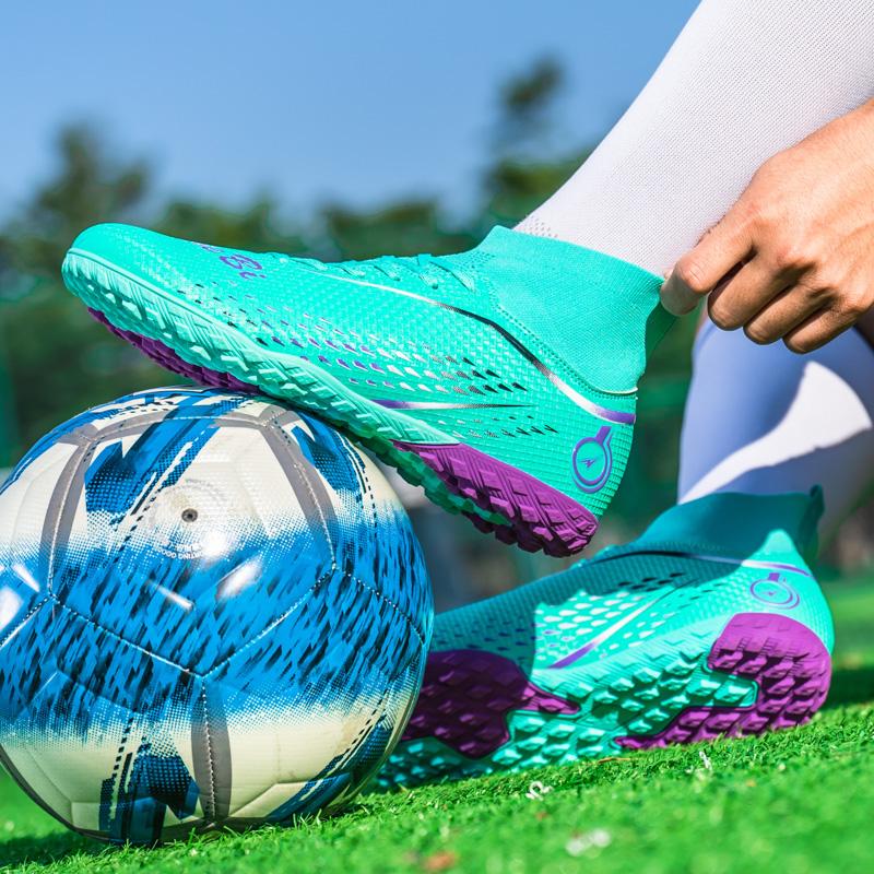 33-46 Men's/Women's Football Boots Rubber Soft Sole Short Nails Artificial Turf Youth Kids Football Shoes