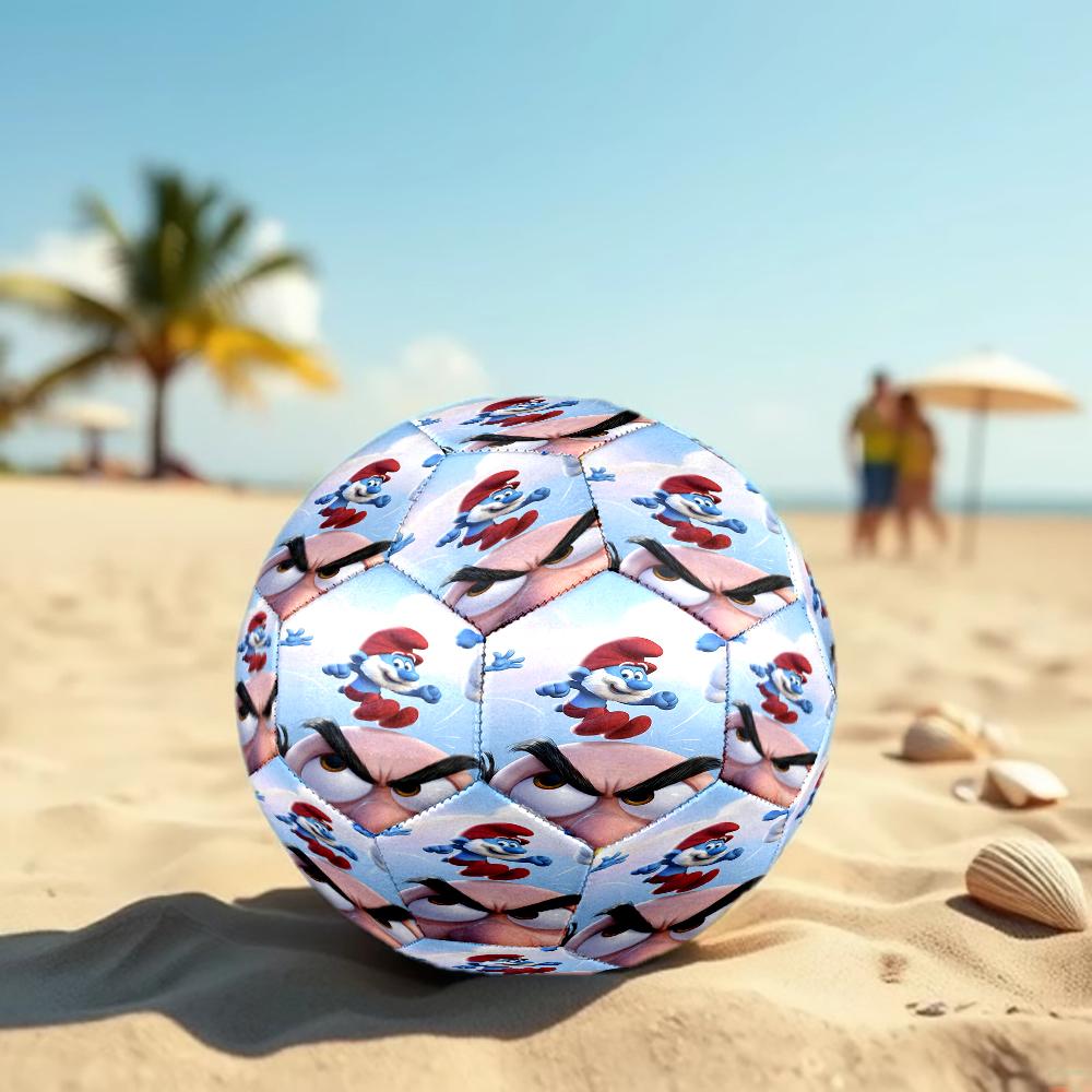The Smurfs Theme Size 5 Soccer Ball, Suitable for Both Indoor and Outdoor Matches, a Gift Suitable for Everyone.