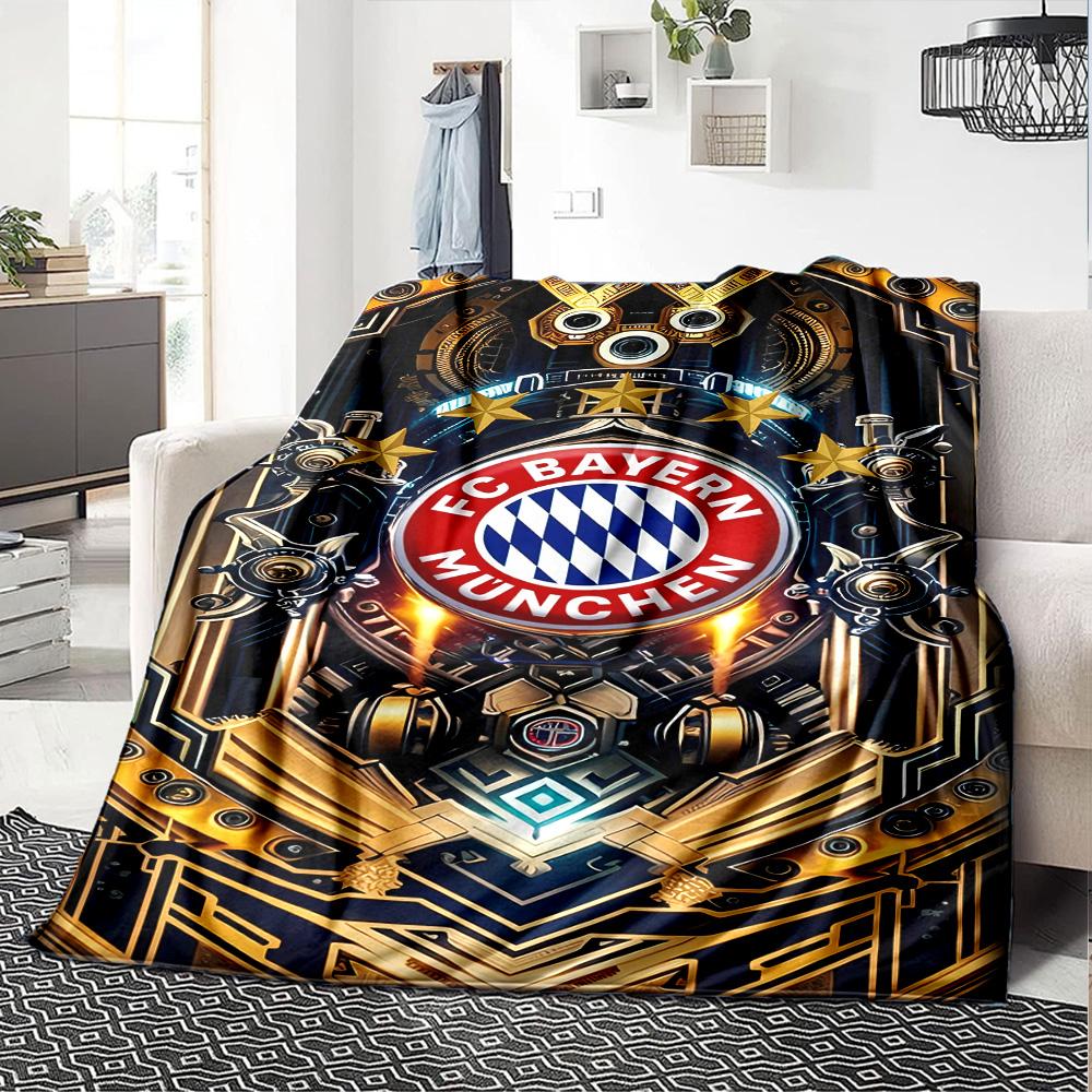 Golden Bayern Munich Emblem Blanket Comfortable Perfect for Chair Office Chair Office for All Occasions Stylish Decor Birthday Christmas Gift Blanket