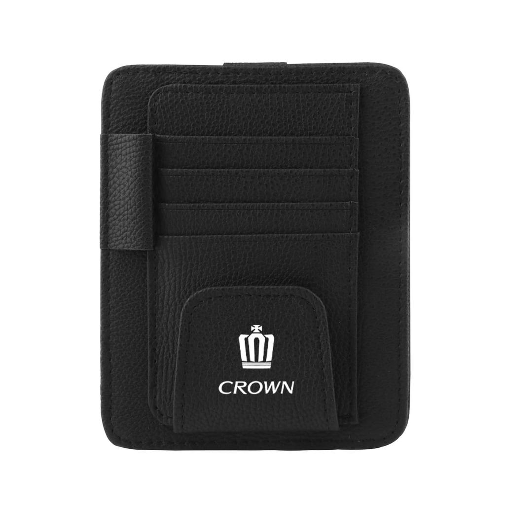 Visor Pocket Compatible with CROWN Sun Visor Multifunctional Car Car Glasses Black InnoWaveSun Storage, Storage, Clip,