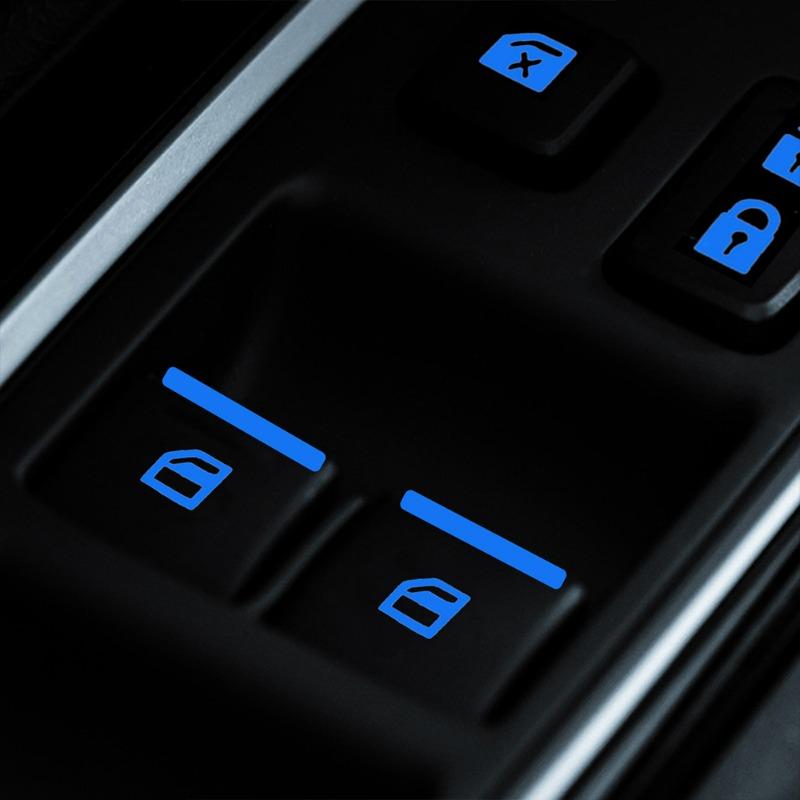 Glow In Dark Car Window Switch Stickers Fluorescent Function Button Decals for Power Window Control Night Driving Upgrade