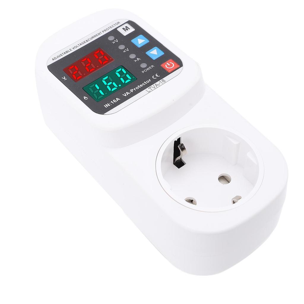 Automatic Voltage Current Socket LED Display Voltage Current Surging Socket 1-63A
