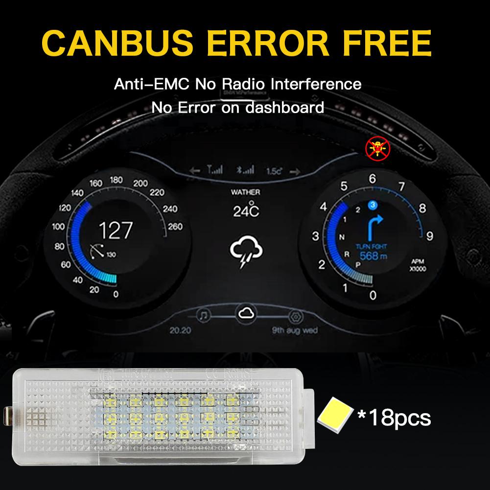 1PC/2PCS LED White Interior Trunk Light Lamp For VW Beetle A5 Caddy Jetta Golf Mk5/6/7 Passat B6/7/8 Seat Leon Toledo Cordoba