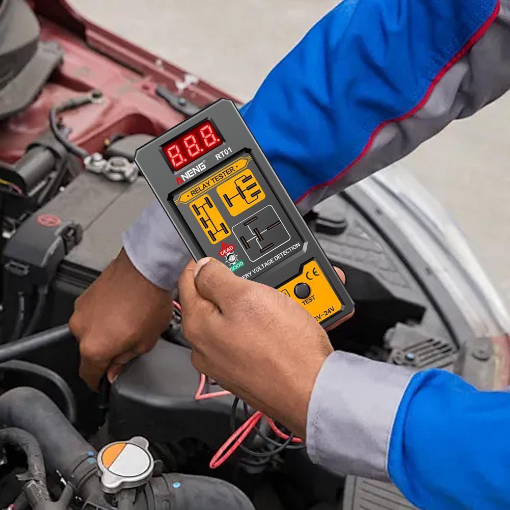 ANENG RT01 Relay Tester Aermotor 11-25V Car Battery Voltage Detector LED Indicator Light Alternator Analyzer Diagnostic Tool