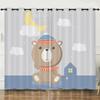 Curtains European And American Cartoon Animals Bear Deer Digital Printing Blackout Curtain Bedroom Punching