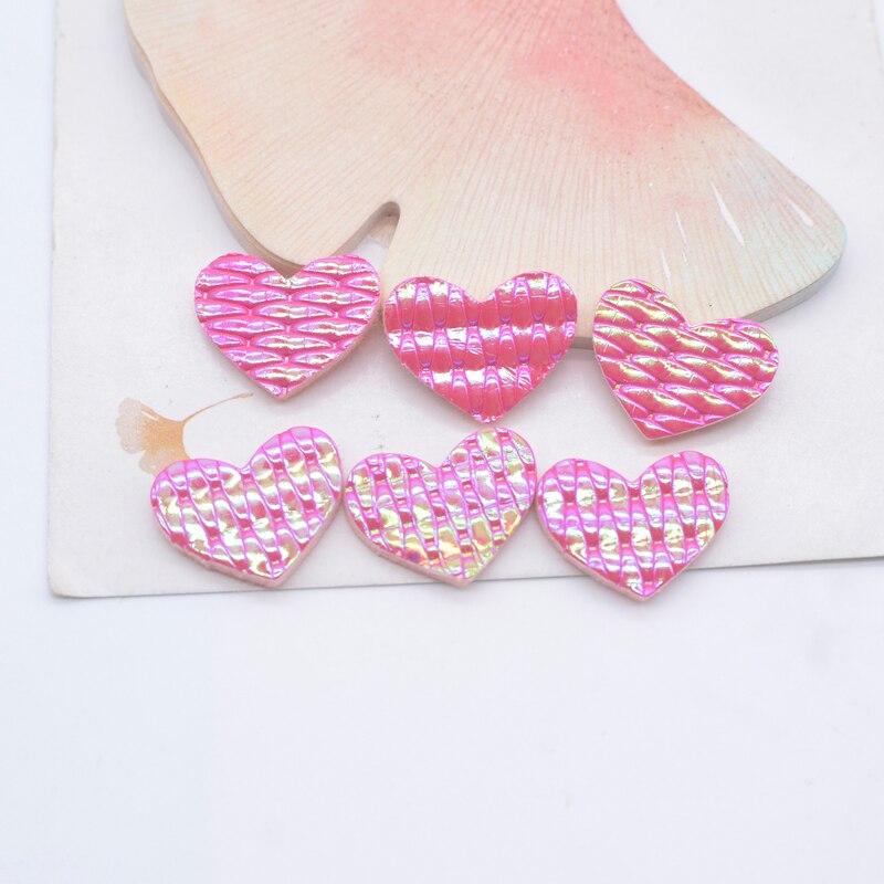 100Pcs 20*15mm PU Heart Applique for Handmade Hat Crafts Clothes Sewing Patches DIY Baby Headwear BB Clips Bow Decor Accessories