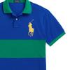 Polo Ralph Lauren Ss23 Wide Stripe Logo Print Cotton Short Sleeve Polo Shirt Men Tops Blue-Green MNPOKNI1N822155-401