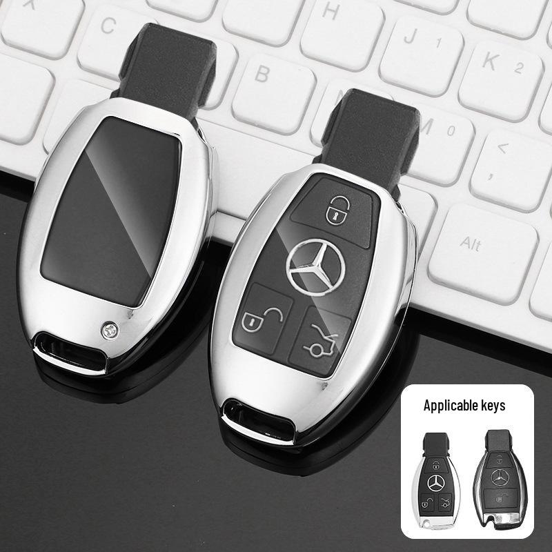 Étui de clé Mercedes-Benz: Compatible avec Classe C (C180L, C200L, C260L), Classe E (E200L), GLC (GLC260), Classe S (S320L) modèles.