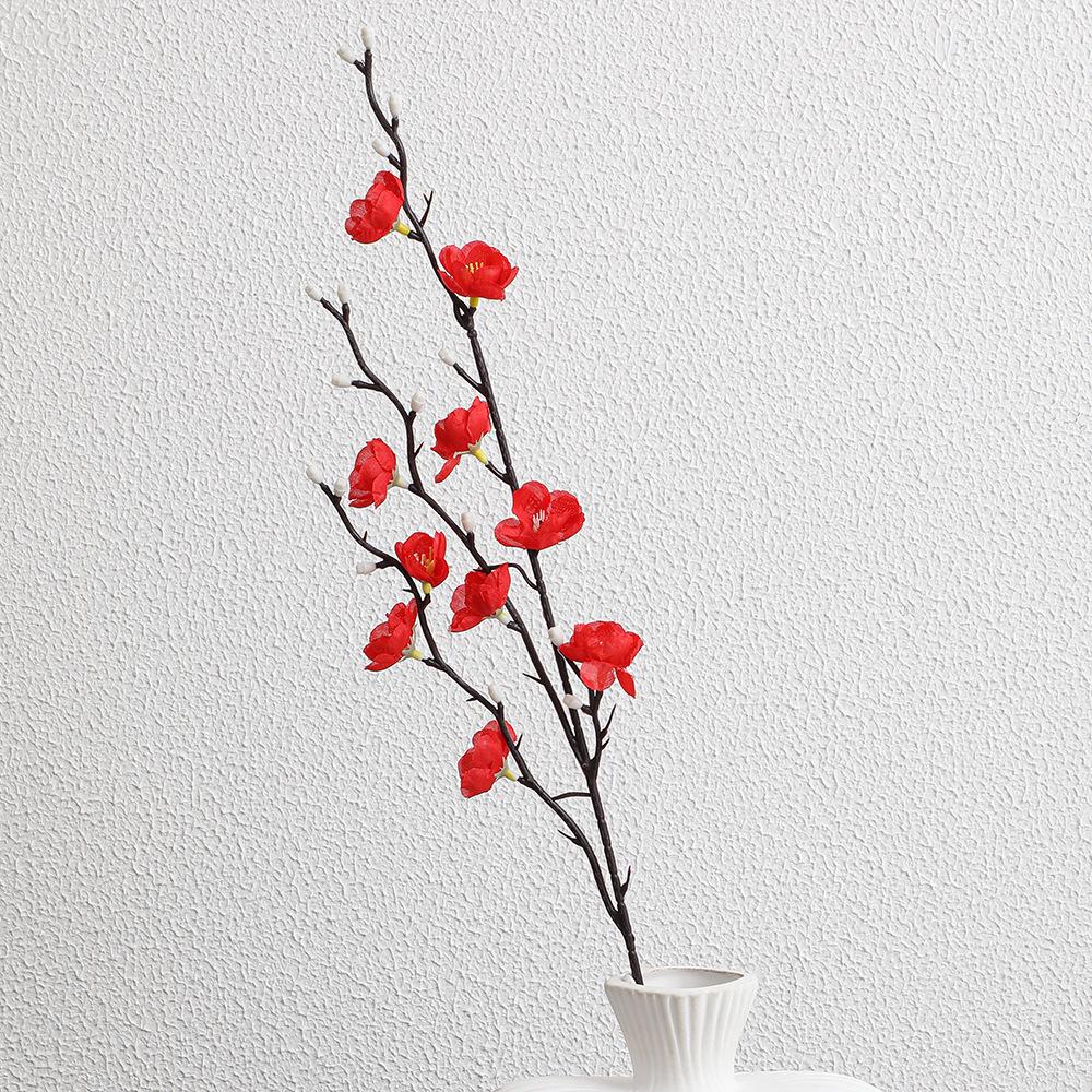 55CM White Plum Blossom Artificial Flower - Chinese Style Home Decor Ornament