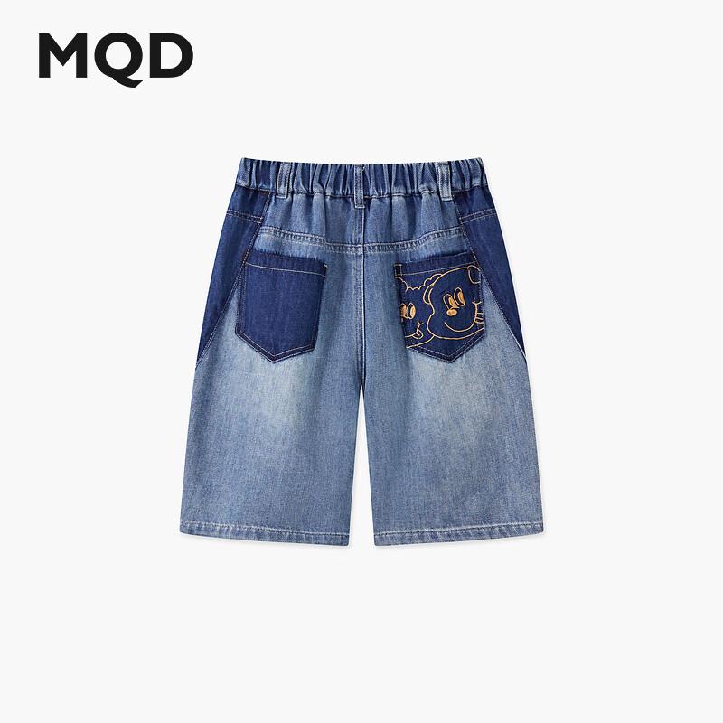 MQD Boys  College Style Patchwork Denim Shorts 120