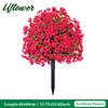 1/2PCS Artificial Violet Flower Balls with Stakes UV-Resistant Realistic Outdoor Decor for Garden, Porch, Patio, Wedding, Home