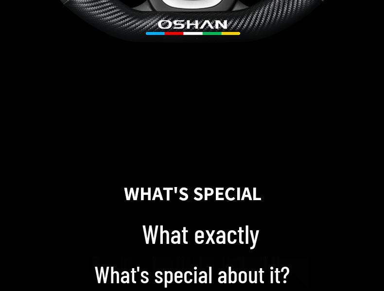 Suede Carbon Fiber Steering Wheel Cover for Changan Oshan X7, X5, Cosai 5, A600, A800, Z6
