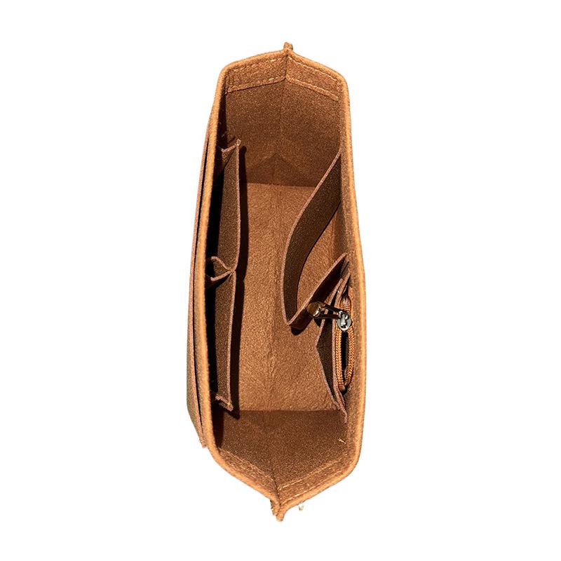 Large Capacity Multi-Compartment Felt Cosmetic Storage Bag