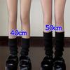 Y2K Winter Leg Warmers Women Girls Japanese Solid Color Wool Knitted Long Socks Fashion Soft Comfortable Warm Cotton Stockings