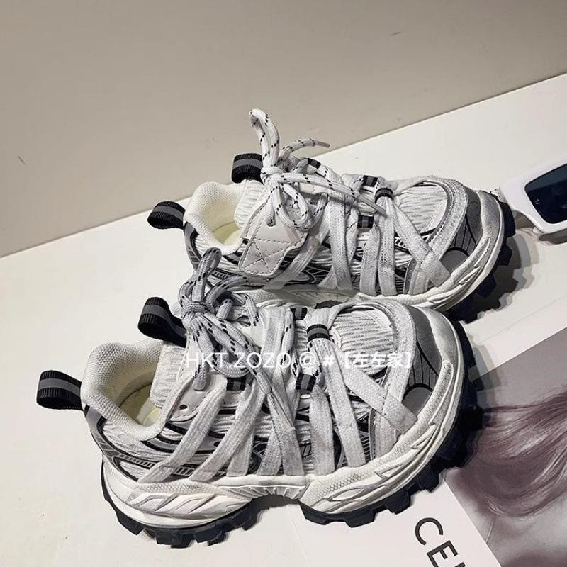 Children's sports popular dad shoes early spring new cross-strap boys and girls middle-aged and older children parent-child old sports shoes
