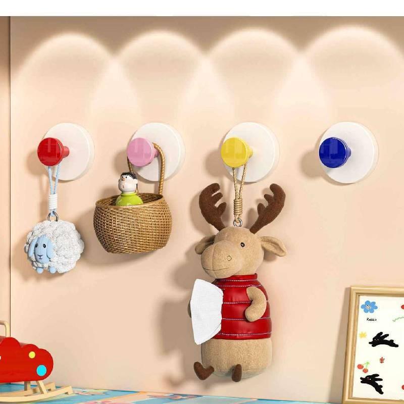 Strong Load Suction Hooks Wall Mount No Drilling Bathroom Storage For Shower Items