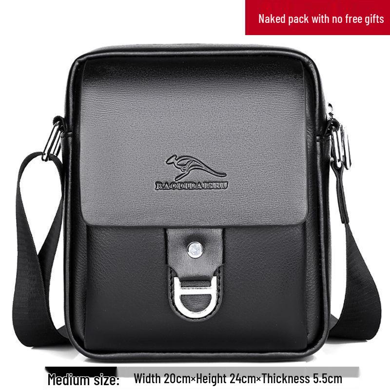 Men's Genuine Leather Crossbody Backpack - Casual & Business Trendy Bag