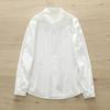 Women's Long Sleeve White Cotton Shirt with Rabbit and Radish Embroidery – Spring & Autumn Collection