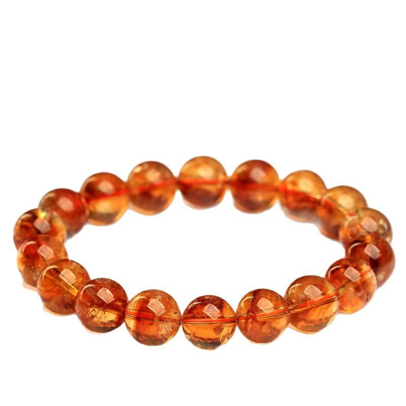 Hongchu Crystal Natural Violent Yellow Tower Crystal Bead Bracelet Asestelai Crystal Violent Yellow Bracelet