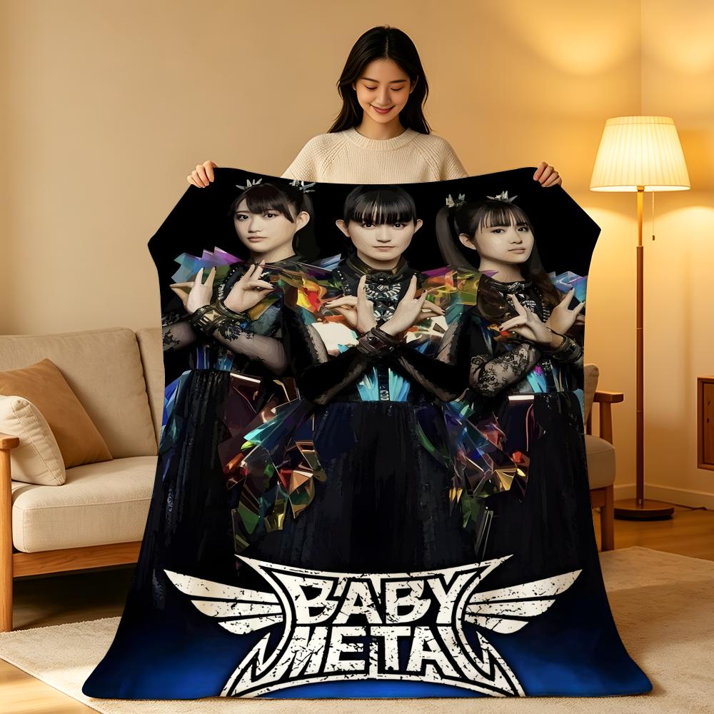 K-pop group B-Babymetal Throw High-Density Short Plush Blanket Soft Skin-Friendly for Sofa Nap Air-Conditioned Room
