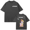 Kpop ATEEZ Double Sided Print T-shirt Men Women Clothing Fashion Trend Cartoon T-shirts High Quality Cotton Short Sleeve T Shirt