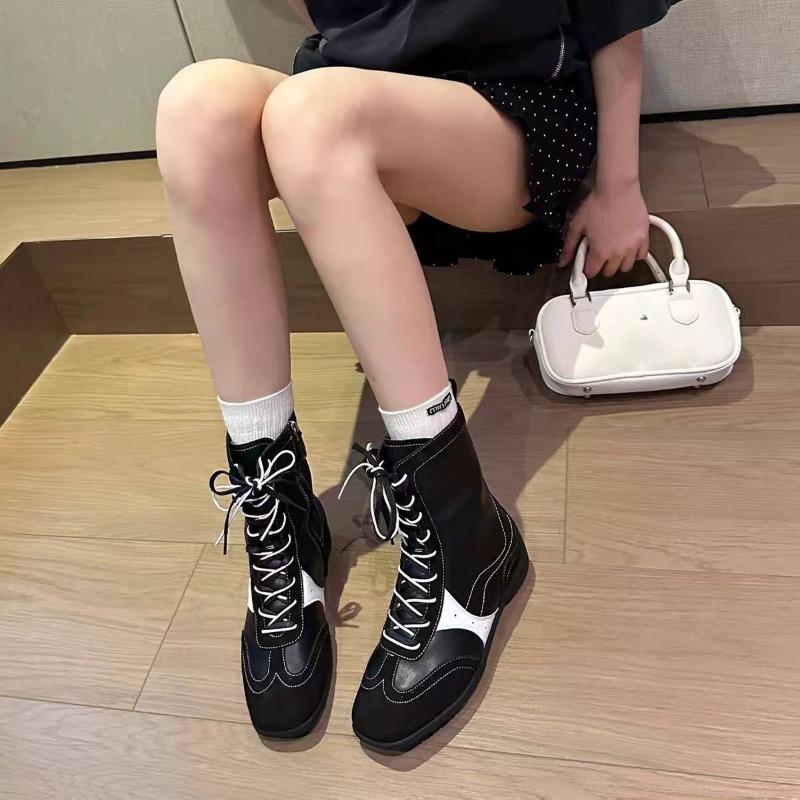 Fashion Women's Boots 2025 Summer Mid Tube Platform High Top Casual