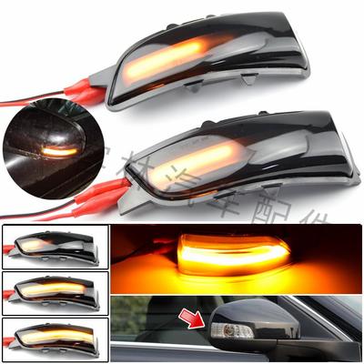 Yellow Flowing Rearview Mirror Turn Signal Lights for Volvo S40, S60, S80, C30, V50, V70