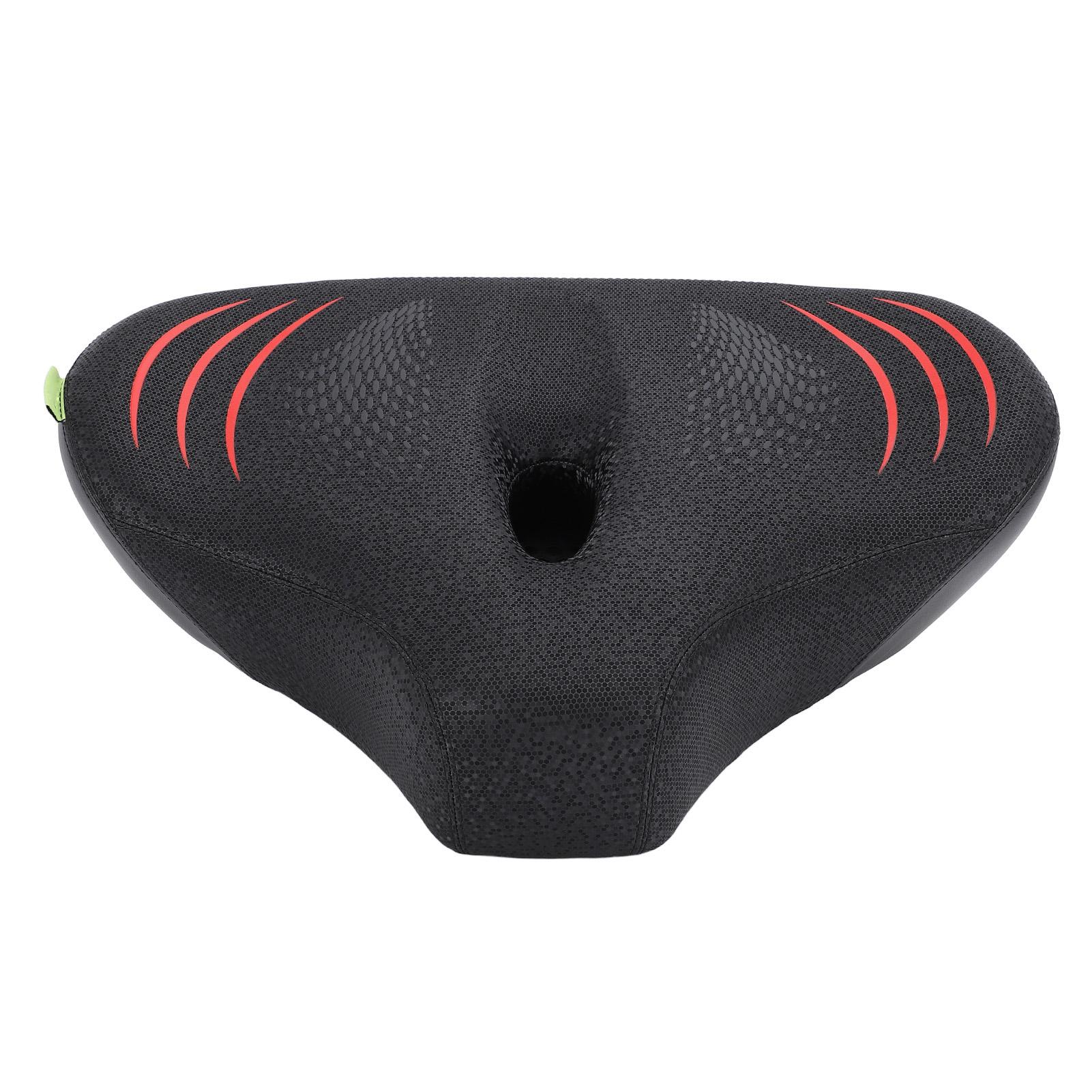 

Cycle Seat Cushion Wide Thickened Shock Absorption Breathable Saddle Pad for Peloton Black Red
