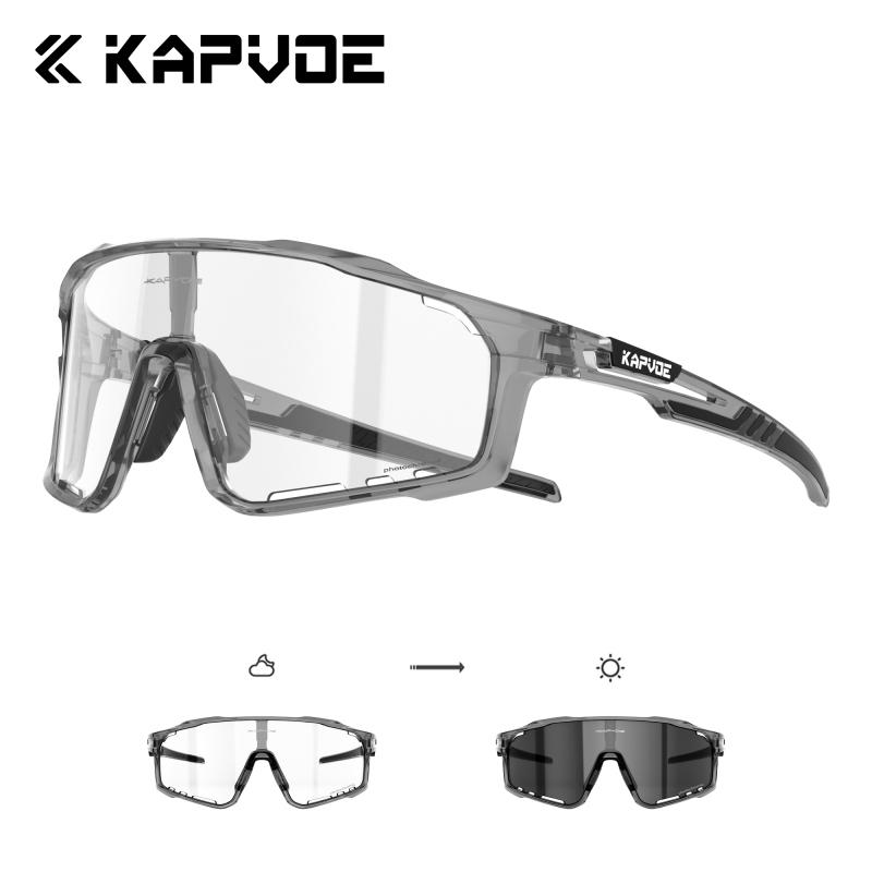 

Kapvoe Photochromic Sunglasses for Men Cycling Glasses MTB Women Sport Speed Mountain Bike Bicycle Cycl Eyewear Goggle