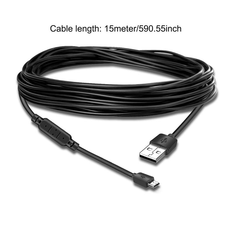 Strong USB To Micro USB Charging Cord for CCTV Camera Power Supply Cable Sturdy and Easy To Use Only for Charging