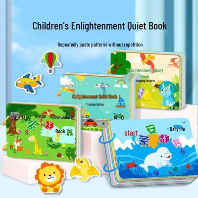 Handmade Quiet Book: Early Education Sticker & Tear-off Cloth Toy for Toddlers