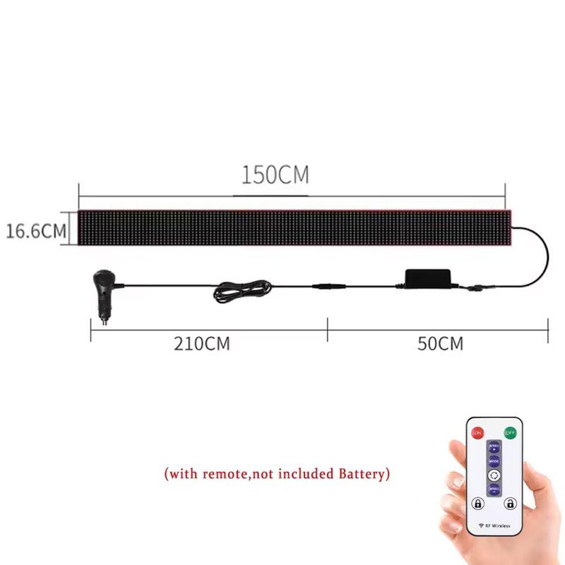 Samochód ciężarowy Diabeł Oko LED Pixel Panel Światło Zdalne Sterowanie Miękkie Składane Oświetlenie Przewijanie Do Deski Przednia Szyba 12V 24V