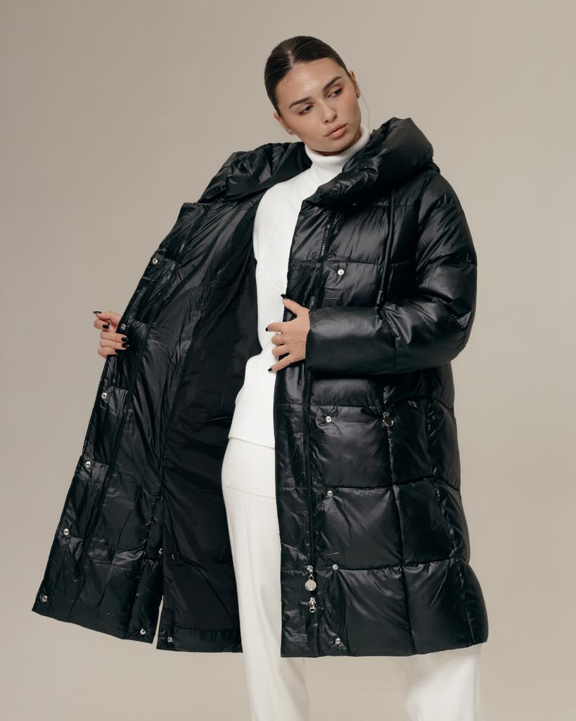 Women's Long Jacket SNOW OWL 24550 S Black