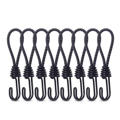 FINGOOO Stretch Cord Twin Hooks Rubber Set of 8 Tent