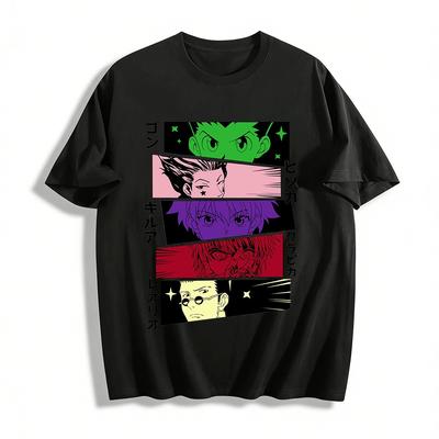 Hunter X Hunter Hauptcharaktere Grafik Lässiges Unisex-T-Shirt Reines Baumwoll-T-Shirt